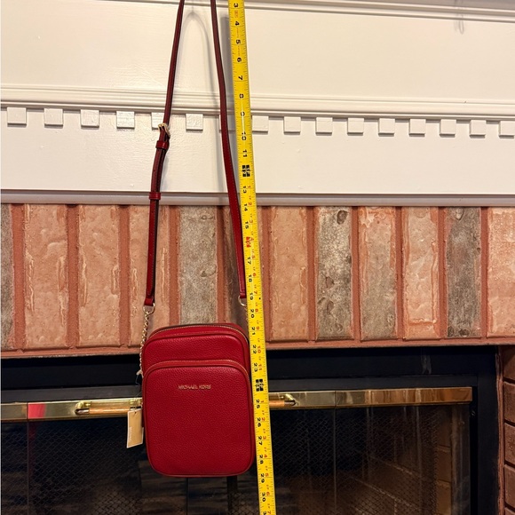 NWT Michael Kors Jet‎ Set Travel Cherry MD NS Chain Crossbody Leather bag. - Picture 13 of 16